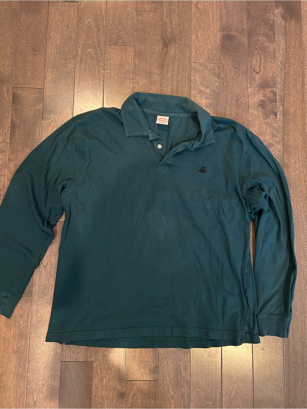 Brooks Brothers Men's Long-Sleeve Polo in Teal Green